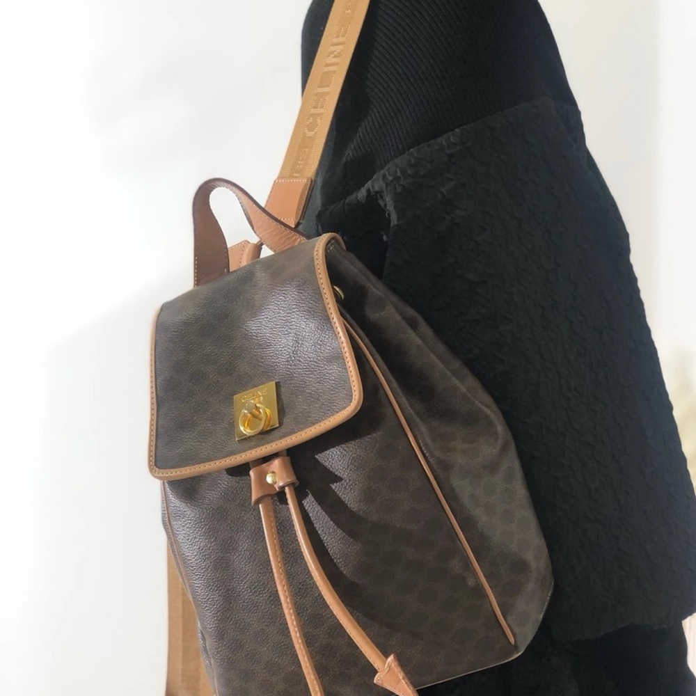 Celine Tan and Brown Backpack with Luxurious Design (SMALL) - Picture 12 of 13